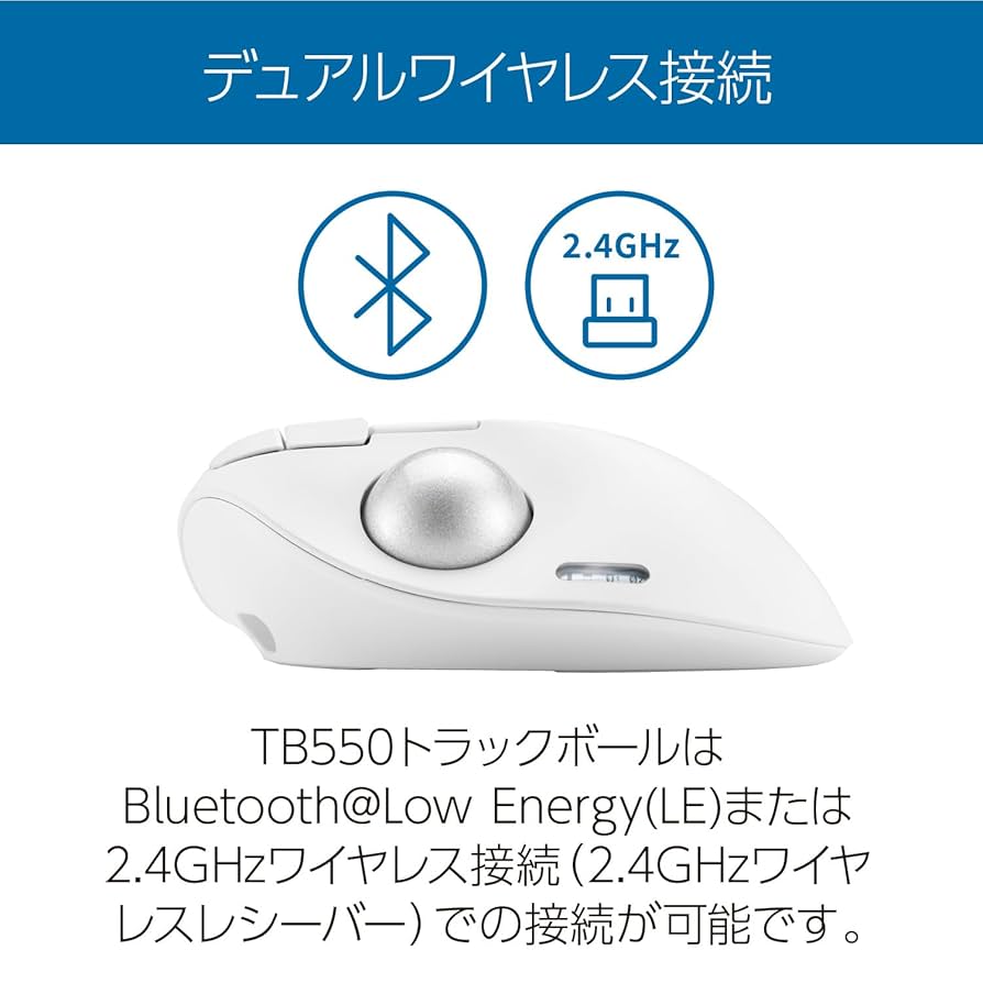 Kensington ケンジントン Pro Fit Ergo TB550 EQ Kensington Pro Fit Ergo TB550 Trackball EQ - trackball - 2.4